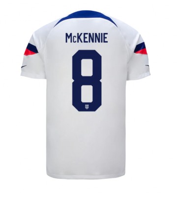 United States Weston McKennie #8 Replica Home Stadium Shirt World Cup 2022 Short Sleeve